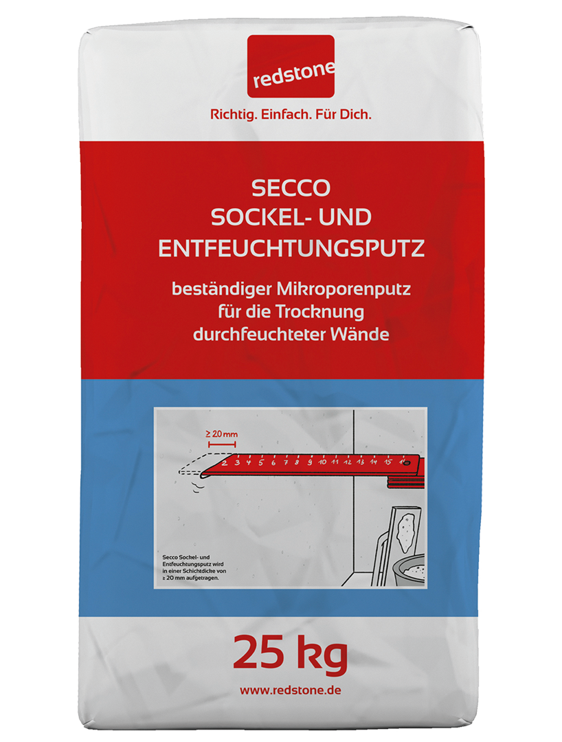 Redstone Secco Sockel- und Entfeuchtungsputz