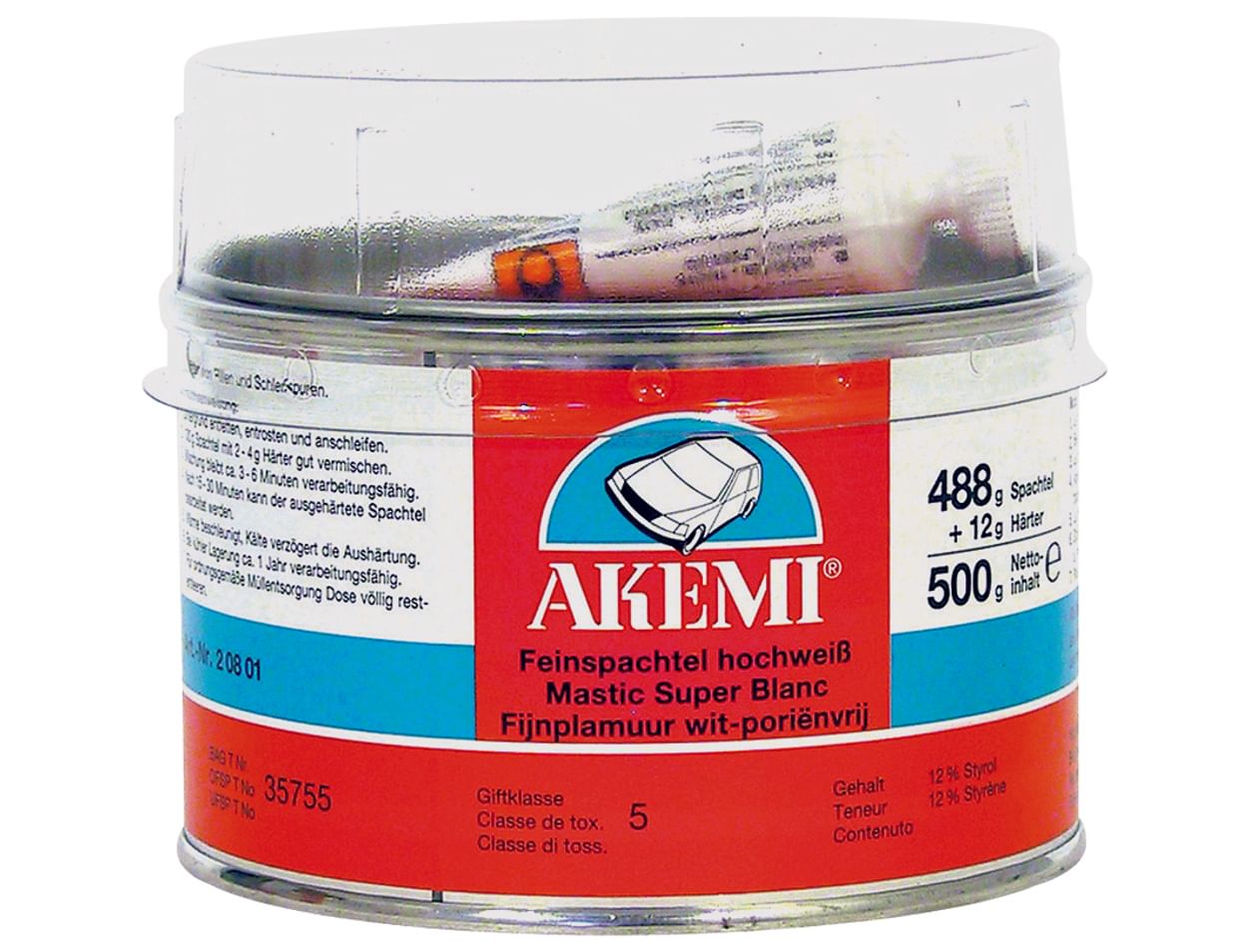 Akemi-Feinspachtel, Hochweiß